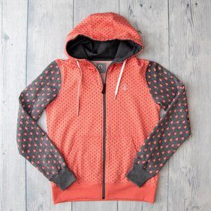 Volcom Stone Dot Fleece Zip Up Sweatshirt, Size M